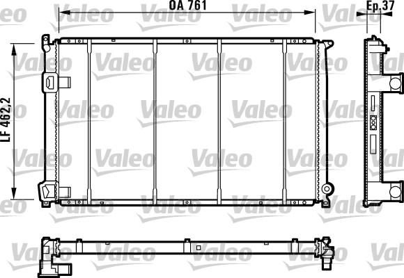 Valeo 732049 - Радиатор, охлаждение двигателя autospares.lv