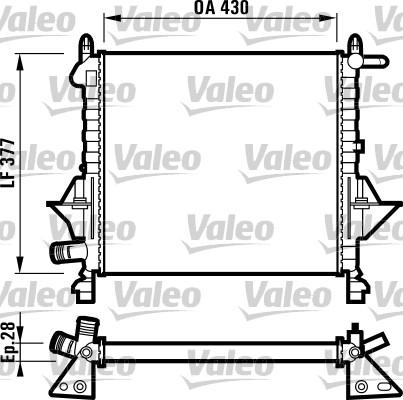 Valeo 732051 - Радиатор, охлаждение двигателя autospares.lv