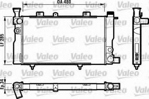 Valeo 732062 - Радиатор, охлаждение двигателя autospares.lv