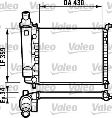 Valeo 732004 - Радиатор, охлаждение двигателя autospares.lv