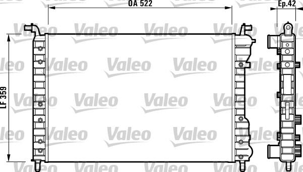 Valeo 732005 - Радиатор, охлаждение двигателя autospares.lv