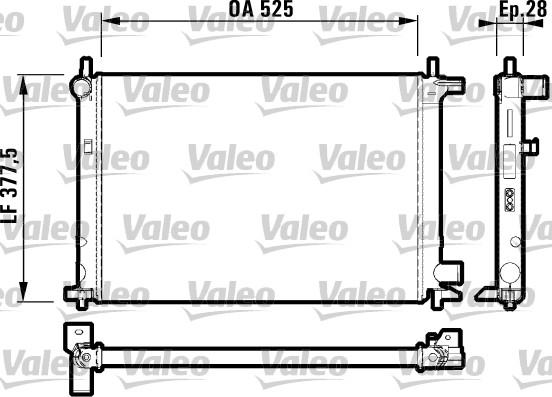 Valeo 732003 - Радиатор, охлаждение двигателя autospares.lv