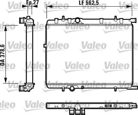 Valeo 732895 - Радиатор, охлаждение двигателя autospares.lv