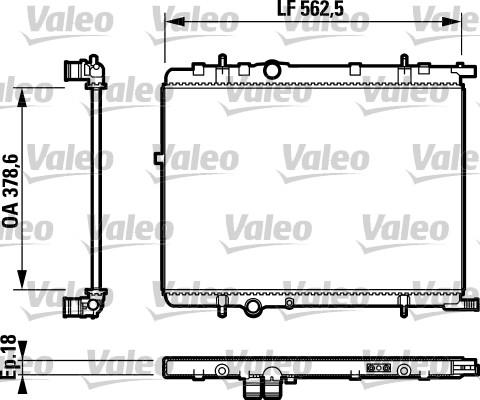 Valeo 732890 - Радиатор, охлаждение двигателя autospares.lv