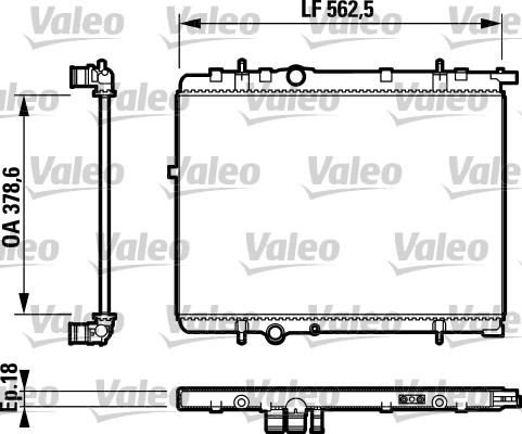 Valeo 732891 - Радиатор, охлаждение двигателя autospares.lv