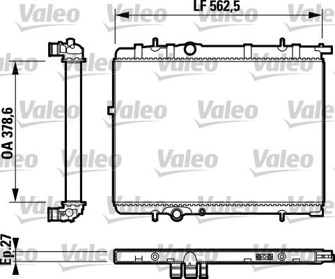 Valeo 732893 - Радиатор, охлаждение двигателя autospares.lv