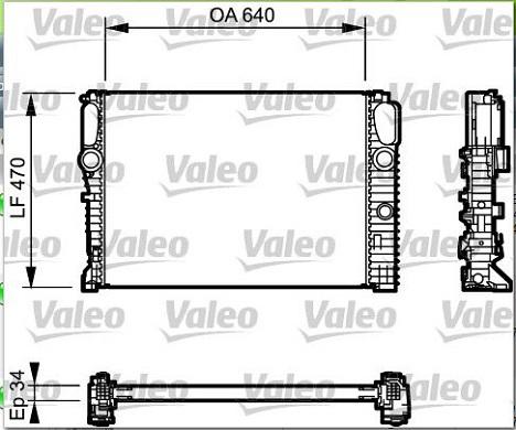 Valeo 732849 - Радиатор, охлаждение двигателя autospares.lv