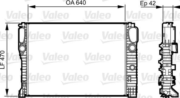 Valeo 732855 - Радиатор, охлаждение двигателя autospares.lv