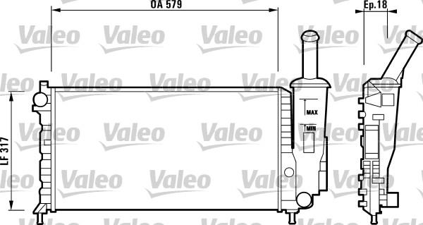 Valeo 732851 - Радиатор, охлаждение двигателя autospares.lv