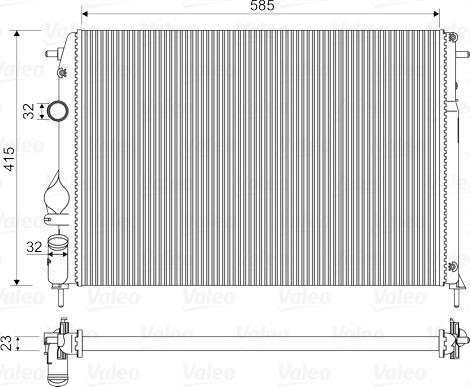 Valeo 732866 - Радиатор, охлаждение двигателя autospares.lv