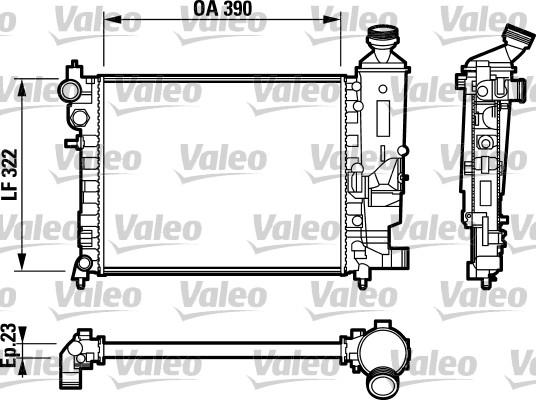 Valeo 732807 - Радиатор, охлаждение двигателя autospares.lv