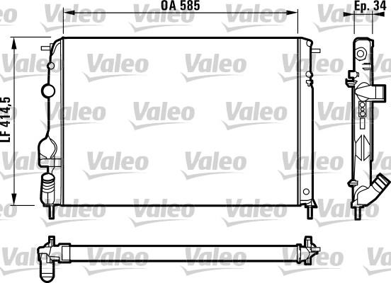 Valeo 732817 - Радиатор, охлаждение двигателя autospares.lv