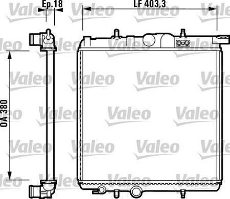 Valeo 732885 - Радиатор, охлаждение двигателя autospares.lv