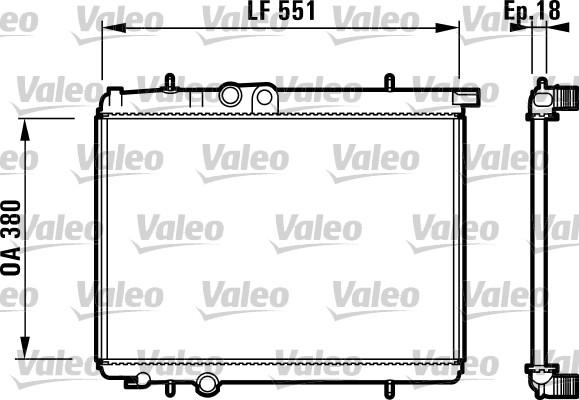 Valeo 732886 - Радиатор, охлаждение двигателя autospares.lv