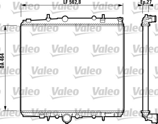 Valeo 732880 - Радиатор, охлаждение двигателя autospares.lv