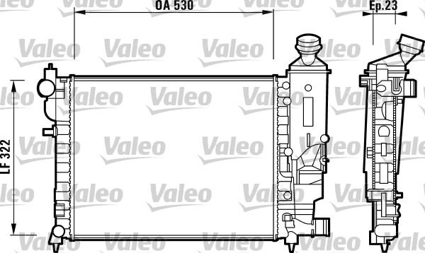 Valeo 732882 - Радиатор, охлаждение двигателя autospares.lv