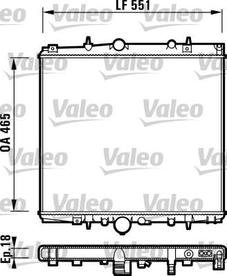 Valeo 732830 - Радиатор, охлаждение двигателя autospares.lv