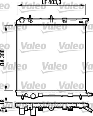 Valeo 732831 - Радиатор, охлаждение двигателя autospares.lv