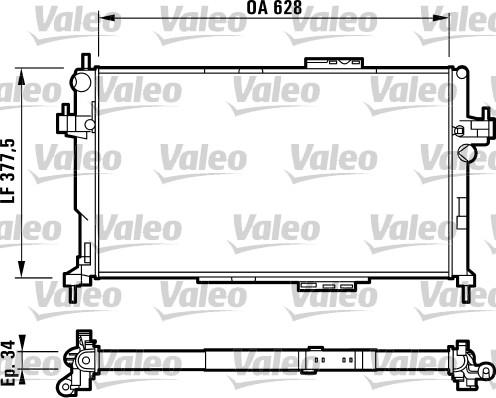 Valeo 732824 - Радиатор, охлаждение двигателя autospares.lv