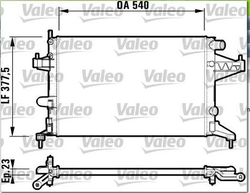 Valeo 732826 - Радиатор, охлаждение двигателя autospares.lv