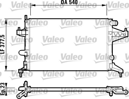 Valeo 732826 - Радиатор, охлаждение двигателя autospares.lv