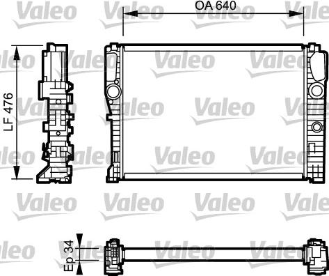 Valeo 732870 - Радиатор, охлаждение двигателя autospares.lv