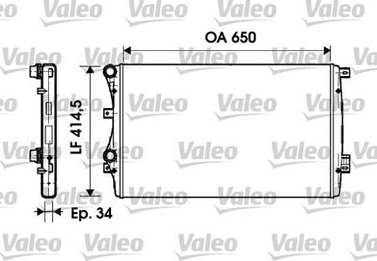 Valeo 732872 - Радиатор, охлаждение двигателя autospares.lv