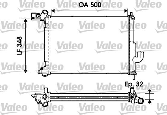 Valeo 732349 - Радиатор, охлаждение двигателя autospares.lv