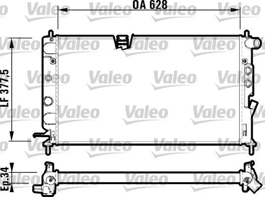 Valeo 732348 - Радиатор, охлаждение двигателя autospares.lv