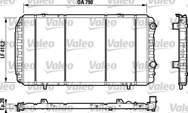 Valeo 732342 - Радиатор, охлаждение двигателя autospares.lv