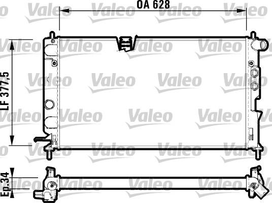 Valeo 732347 - Радиатор, охлаждение двигателя autospares.lv