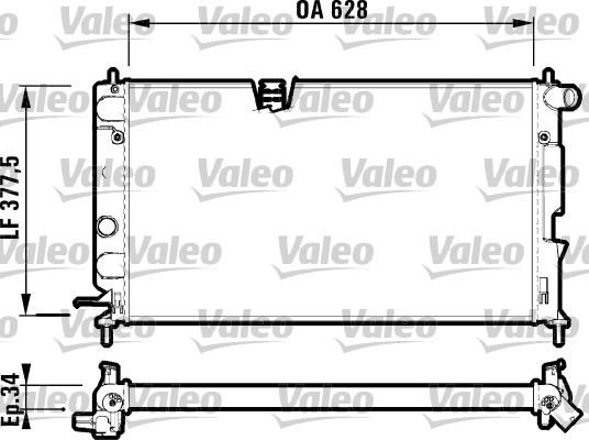 Valeo 732350 - Радиатор, охлаждение двигателя autospares.lv