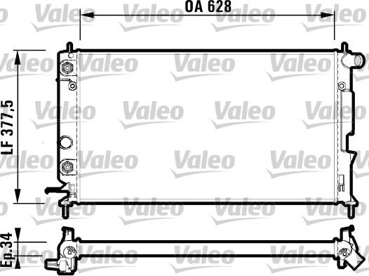 Valeo 732360 - Радиатор, охлаждение двигателя autospares.lv