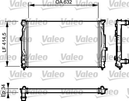 Valeo 732361 - Радиатор, охлаждение двигателя autospares.lv