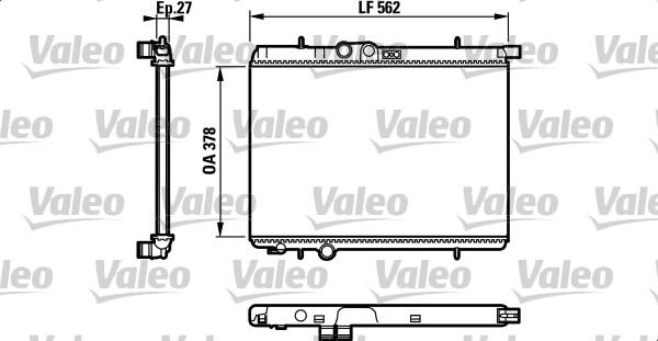 Valeo 732307 - Радиатор, охлаждение двигателя autospares.lv