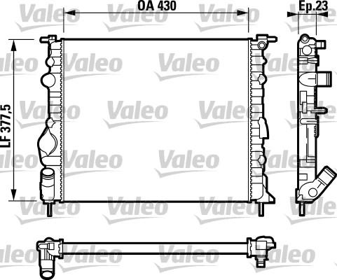 Valeo 732389 - Радиатор, охлаждение двигателя autospares.lv