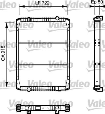 Valeo 732331 - Радиатор, охлаждение двигателя autospares.lv