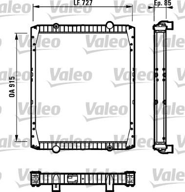 Valeo 732337 - Радиатор, охлаждение двигателя autospares.lv