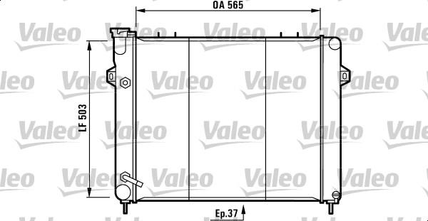 Valeo 732250 - Радиатор, охлаждение двигателя autospares.lv