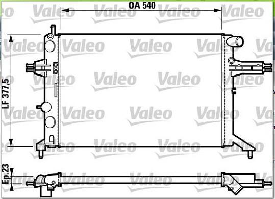 Valeo 732795 - Радиатор, охлаждение двигателя autospares.lv