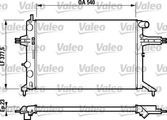 Valeo 732795 - Радиатор, охлаждение двигателя autospares.lv