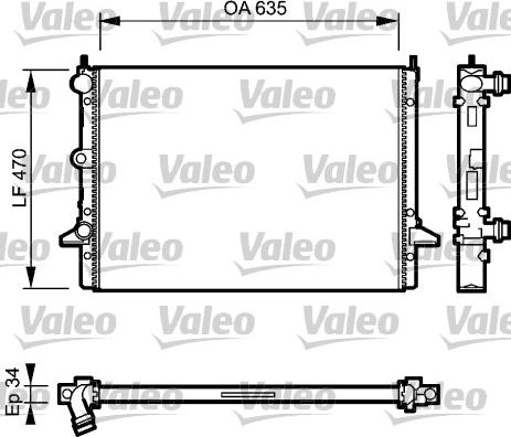 Valeo 732791 - Радиатор, охлаждение двигателя autospares.lv