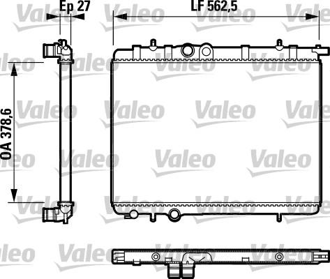 Valeo 732744 - Радиатор, охлаждение двигателя autospares.lv