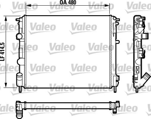 Valeo 732760 - Радиатор, охлаждение двигателя autospares.lv