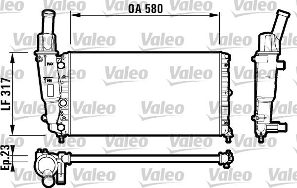 Valeo 732705 - Радиатор, охлаждение двигателя autospares.lv