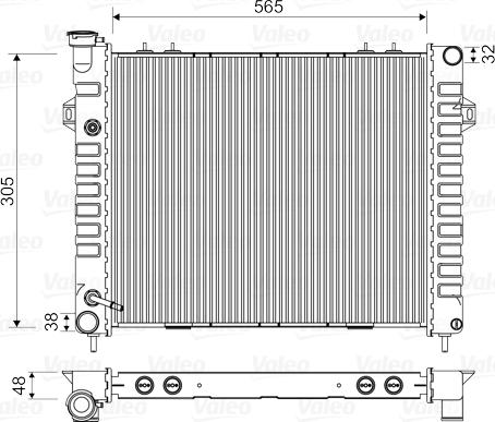 Valeo 732713 - Радиатор, охлаждение двигателя autospares.lv