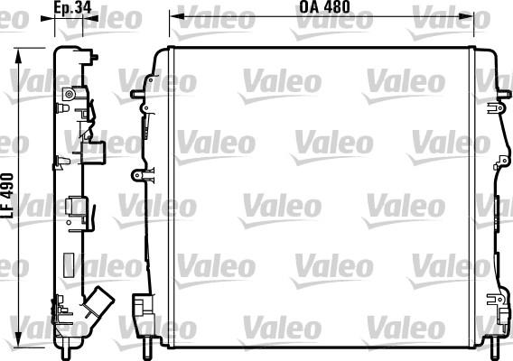 Valeo 732717 - Радиатор, охлаждение двигателя autospares.lv