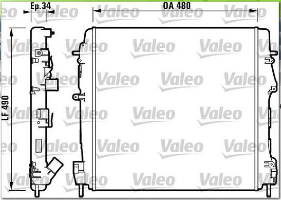 Valeo 732717 - Радиатор, охлаждение двигателя autospares.lv