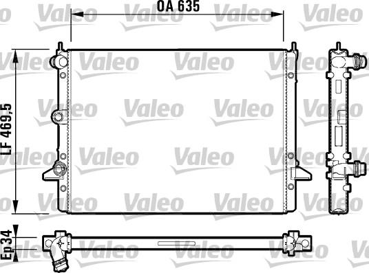 Valeo 732786 - Радиатор, охлаждение двигателя autospares.lv