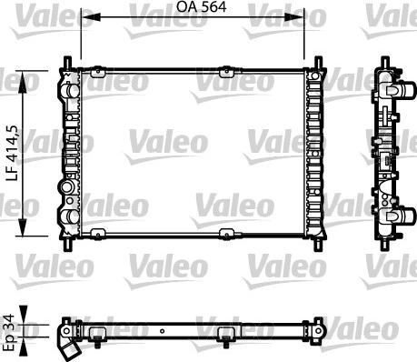 Valeo 732787 - Радиатор, охлаждение двигателя autospares.lv